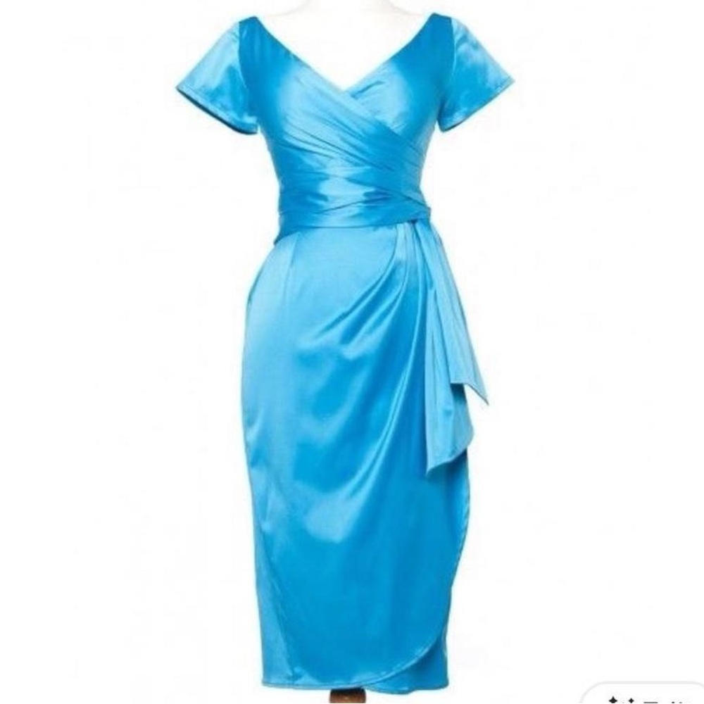 Pinup Couture Sky Blue Satin Sarong